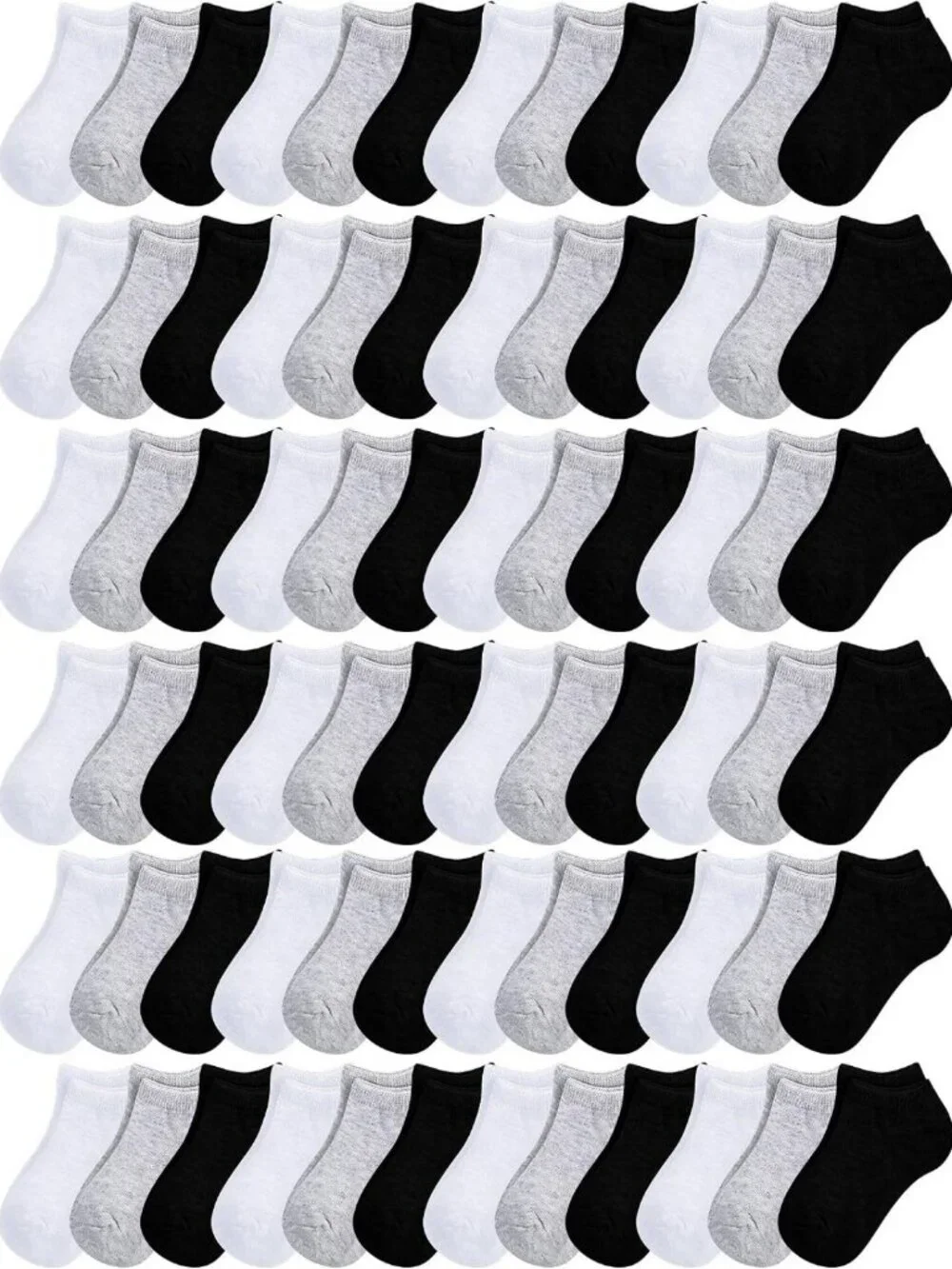 200 Pairs Toddler Low Cut Ankle Socks - Breathable Half Cushion for Kids 2-4